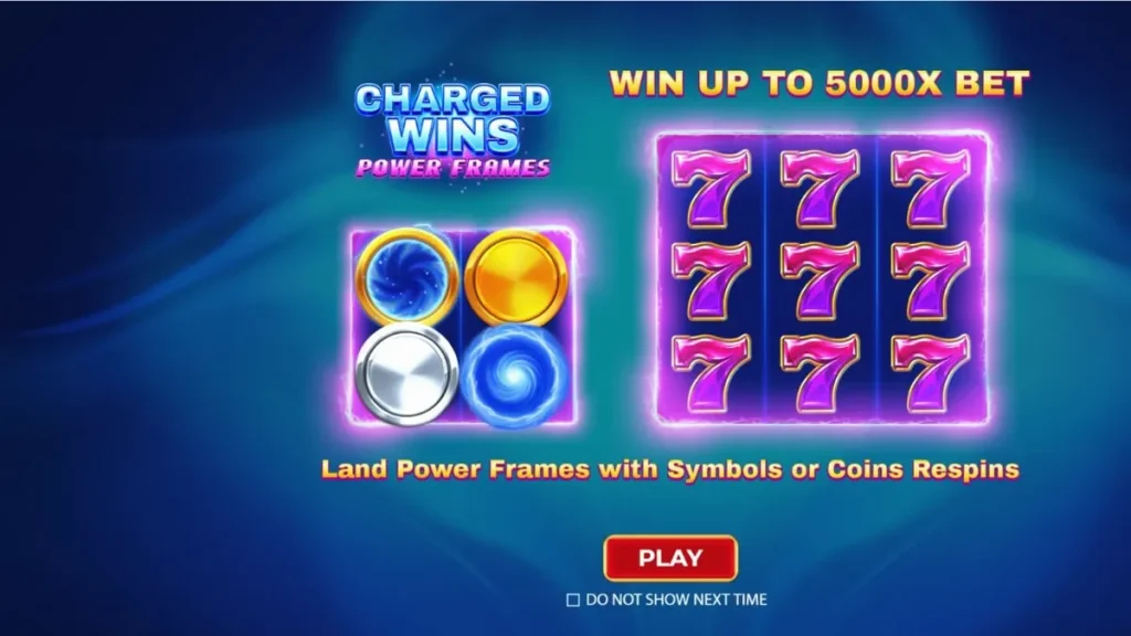 Charged Wins: Power Frames slot neon interface