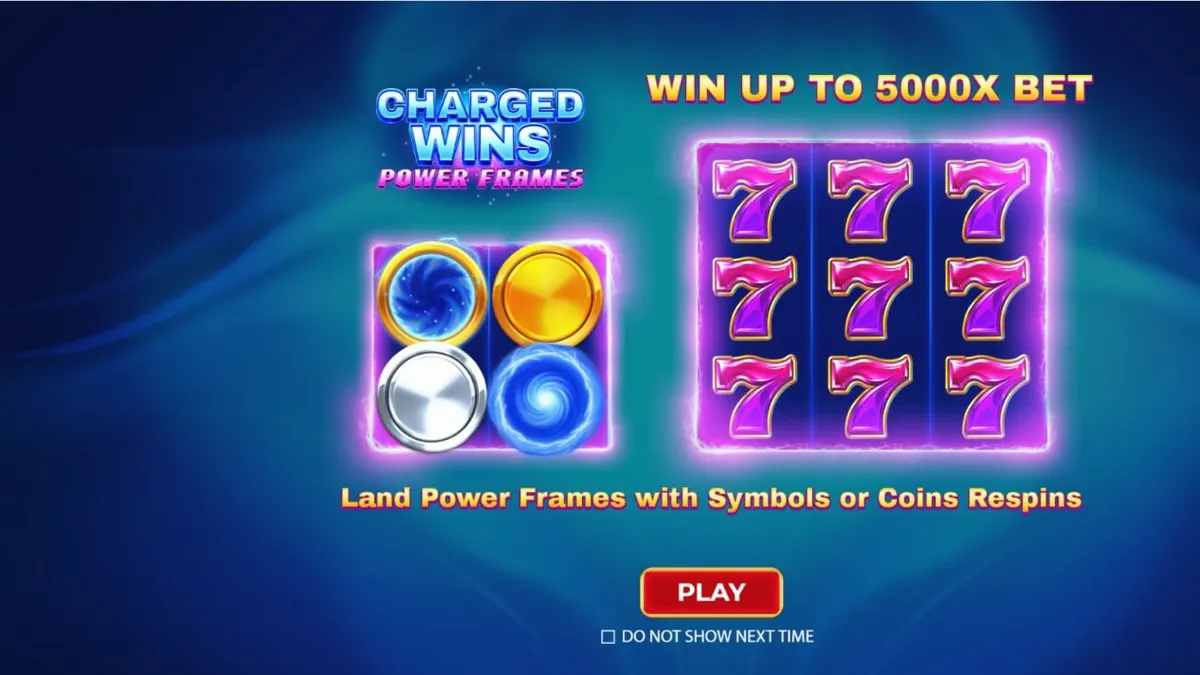 Charged Wins: Power Frames slot neon interface